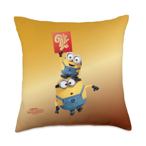 Minions Bob and Otto Lunar New Year Throw Pillow