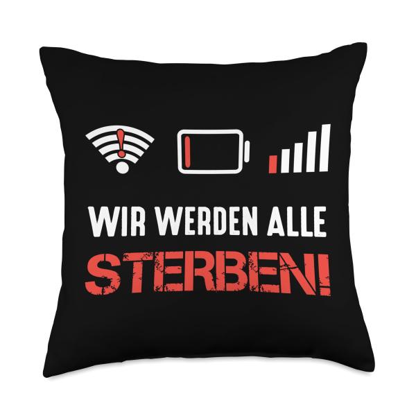 No Internet WiFi Throw Pillow