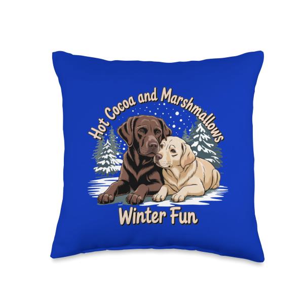 Lab Fun - Chocolate and Marshmallows Throw Pillow
