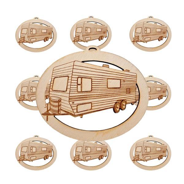 10PK Travel Trailer Christmas Ornaments, Personalized Camper Ornament, Camping Lovers Gift, Camping Christmas Decorations, Holiday Keepsake, Handmade