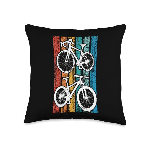 Retro Bicycle Duo Vintage Cycling Art Pro Throw Pillow
