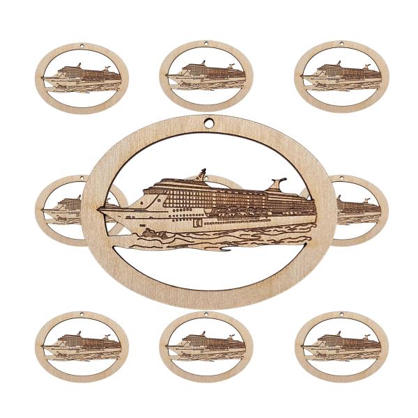 10PK Personalized Cruise Ship Ornament for Christmas Tree, Surprise Reveal Gifts for Cruise Lovers, Christmas Vacation Ornaments and Souvenirs, Handma