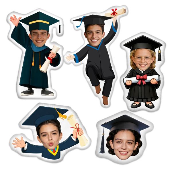 Foerrkelg Personalized Graduation Pillow with Photo, Customized Picture Pillow Gift for 2026 Grad School Classmate Students Friends College, High Scho