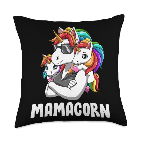 Mother's Day Unicorn Mama Throw Pillow
