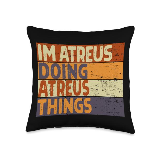 Retro I'm ATREUS Doing ATREUS Things Funny Birthday Joke Throw Pillow