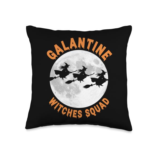 Galatine Witches Squad for Girls Night Throw Pillow