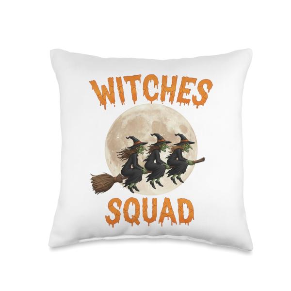 Witches Squad Party Design for Girls Night Throw Pillow