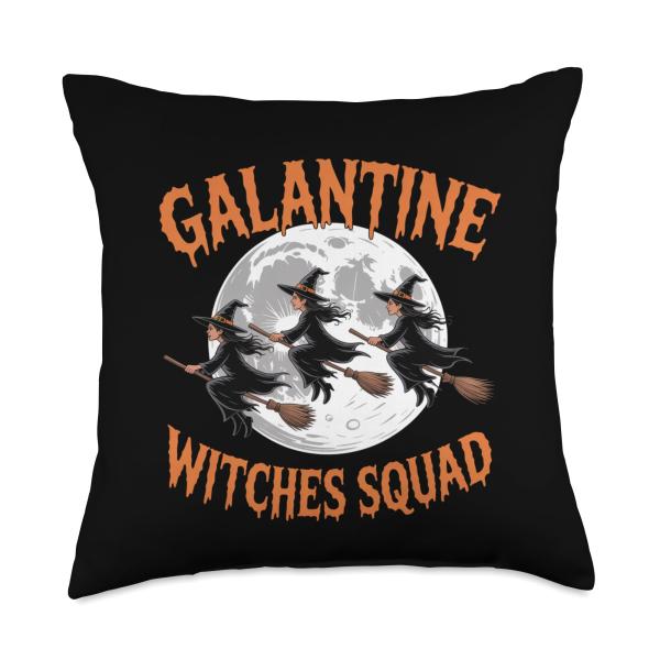 Galatine Witches Squad for Girls Night Throw Pillow