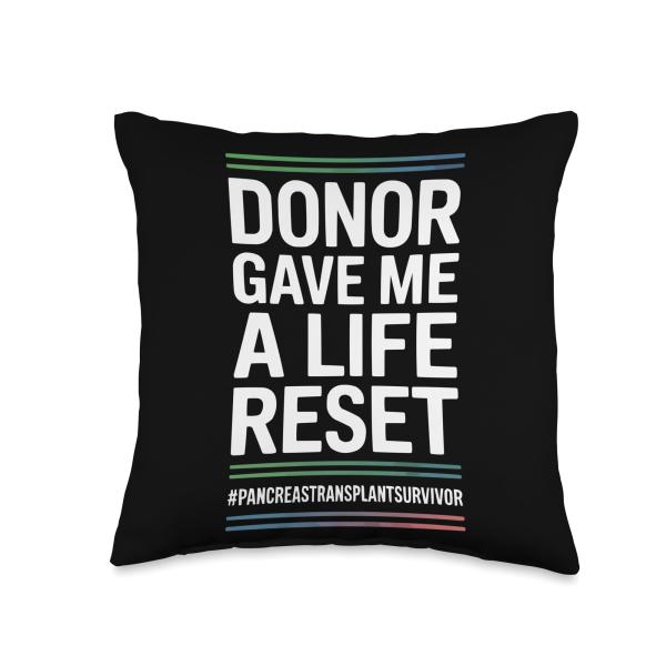 Organ Donation Pancreas Transplant Organ Donor Throw Pillow