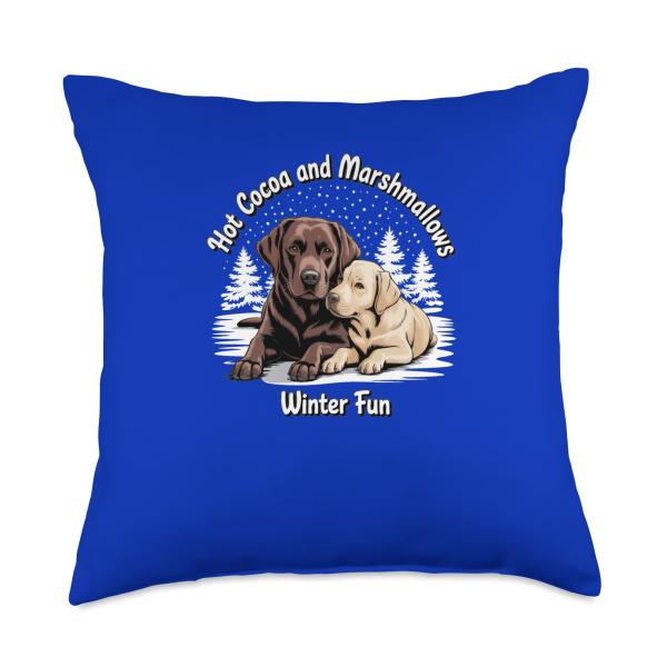 Lab Fun - Chocolate and Marshmallow Cozy Throw Pillow
