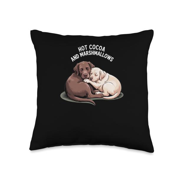 Lab Fun - Cocoa and Marshmallows Throw Pillow