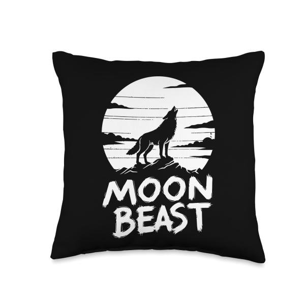 Moon Beast Throw Pillow