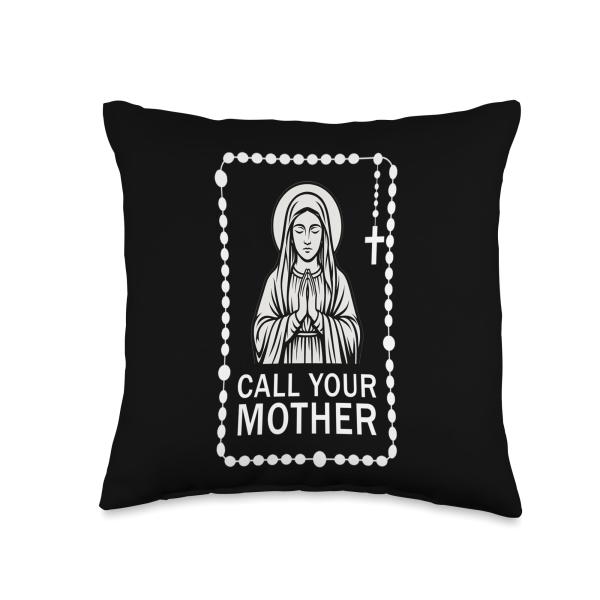 Call Your Mother Funny for Moms and Daughters Throw Pillow