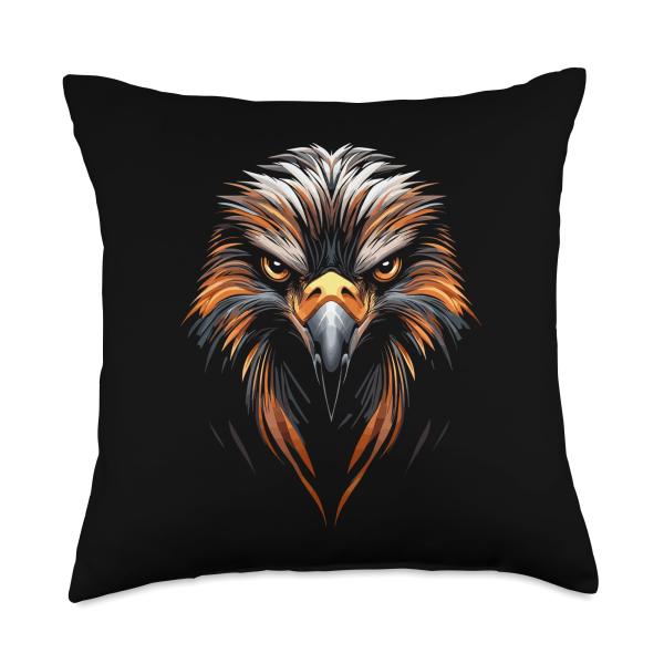 Vulture Bird of Prey I Love Vultures Cute Vulture Throw Pillow