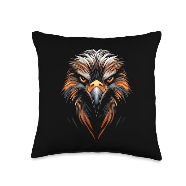 Vulture Bird of Prey I Love Vultures Cute Vulture Throw Pillow