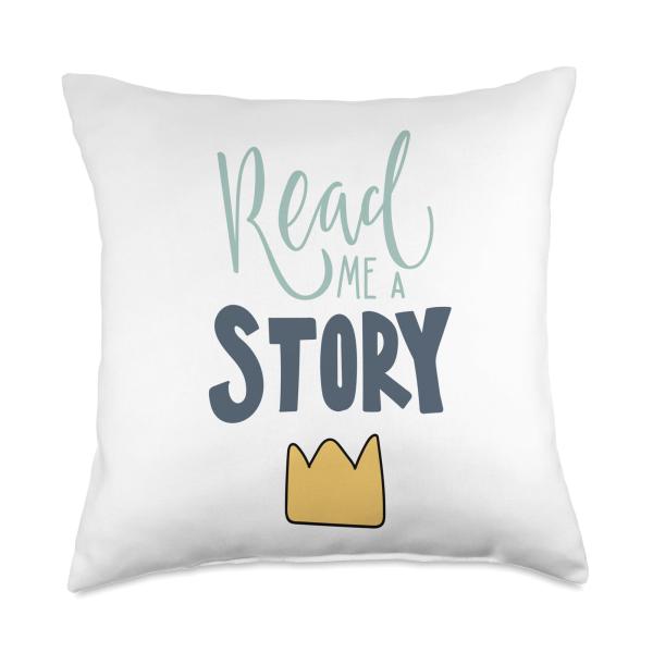 Read Me A Story Bedtime Moment for Kids and Parents Throw Pillow