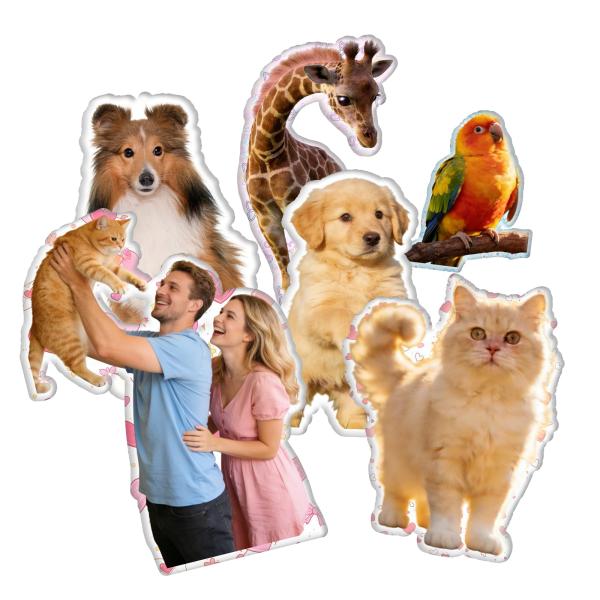 Krusdept Custom Pet Photo Body Pillow, Personalized Dog Cat Picture Throw Pillow, Customized Shaped Plush Hug Pillows for Couch Bed Decor, Funny Gift