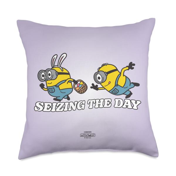 Minions Easter Seizing The Day Front ＆ Back Throw Pillow