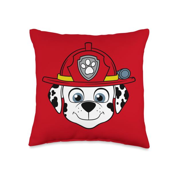 Paw Patrol Fire Dog Marshall Face Throw Pillow