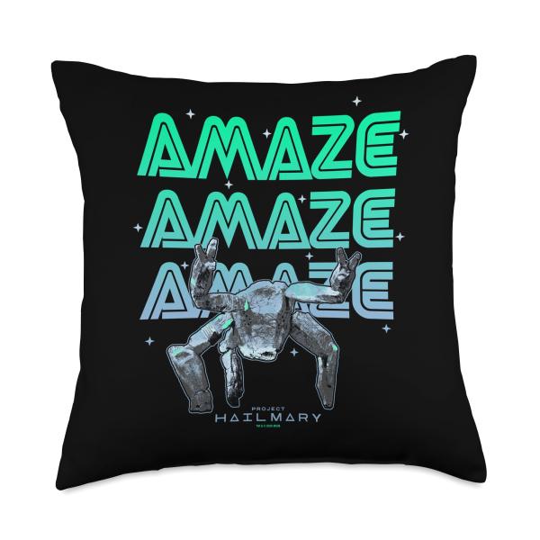 Project Hail Mary Amazing Rocky The Alien Neon Portrait Throw Pillow