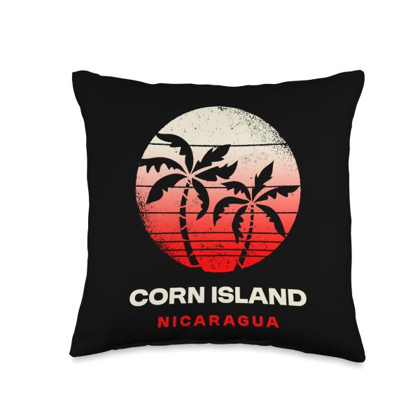 Corn Island Nicaragua Sunset Wear Throw Pillow