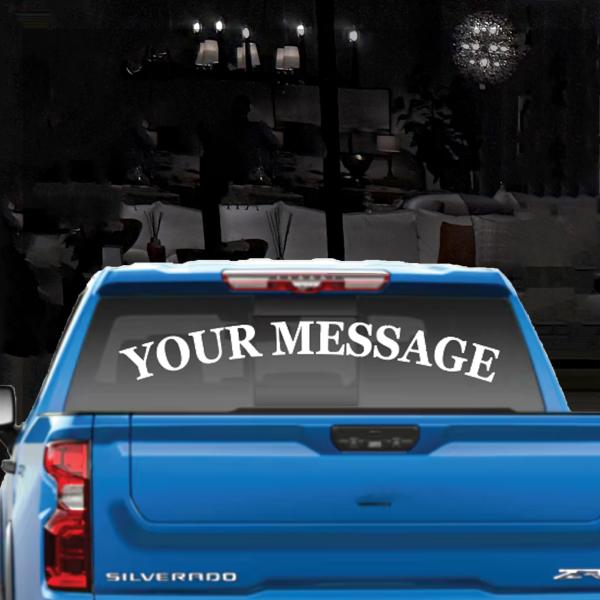 Custom Vinyl Lettering Decal - Personalized Text for Car, Window, ＆ Business Storefront - Weatherproof Die-Cut Vinyl Signage, 1 to 10 Inch Height - M