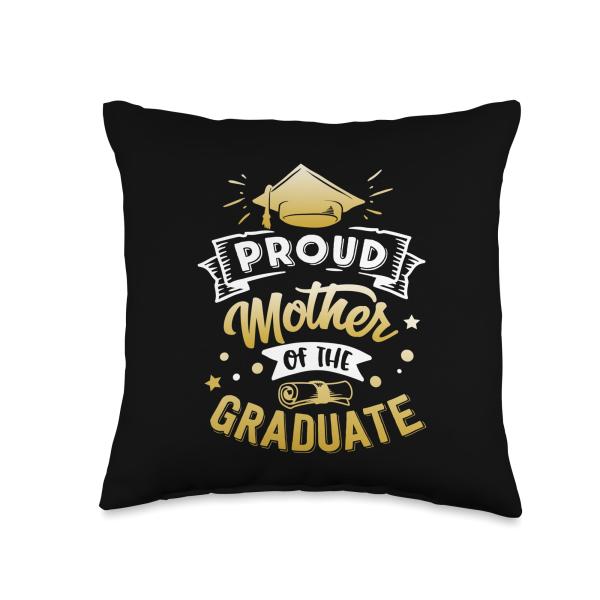 Proud Mother of The Graduate Senior Funny for Mothers Throw Pillow