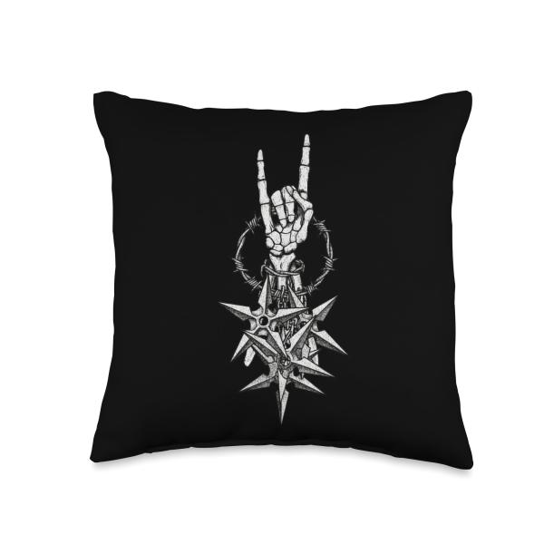 Ninja Stars Karate Japanese Martial Arts Retro Vintage Alt Throw Pillow