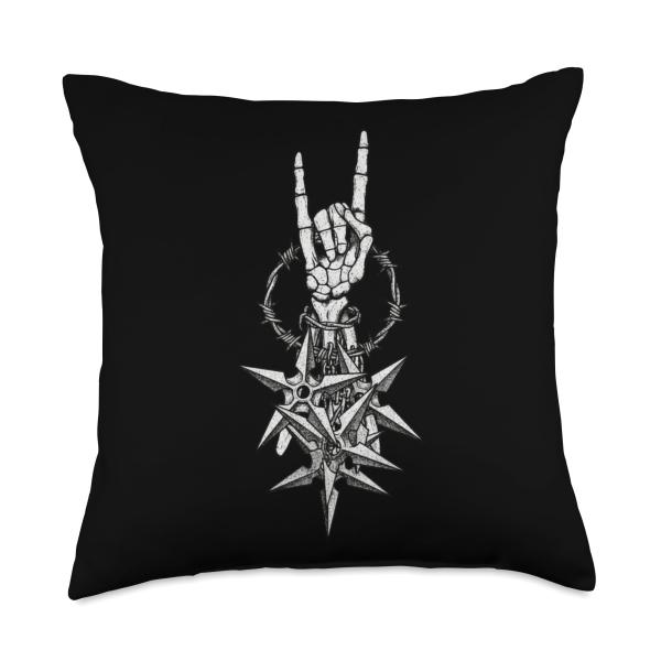 Ninja Stars Karate Japanese Martial Arts Retro Vintage Alt Throw Pillow