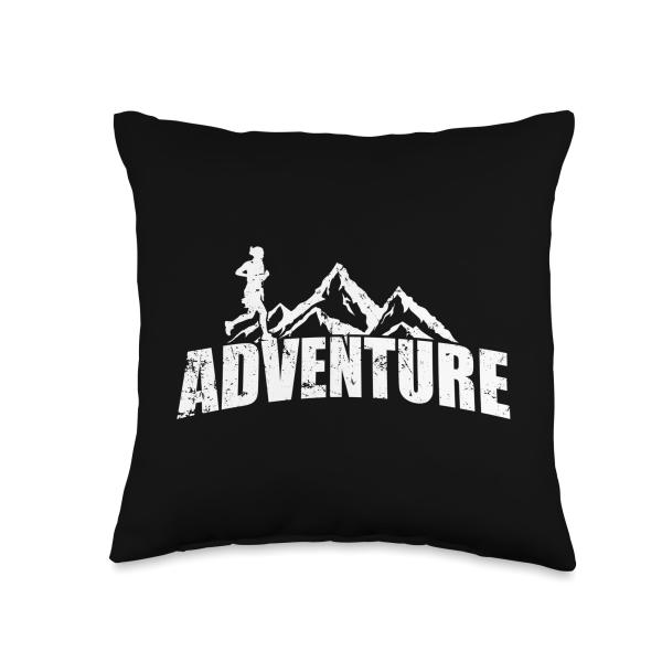 Adventure Trail Runner Throw Pillow