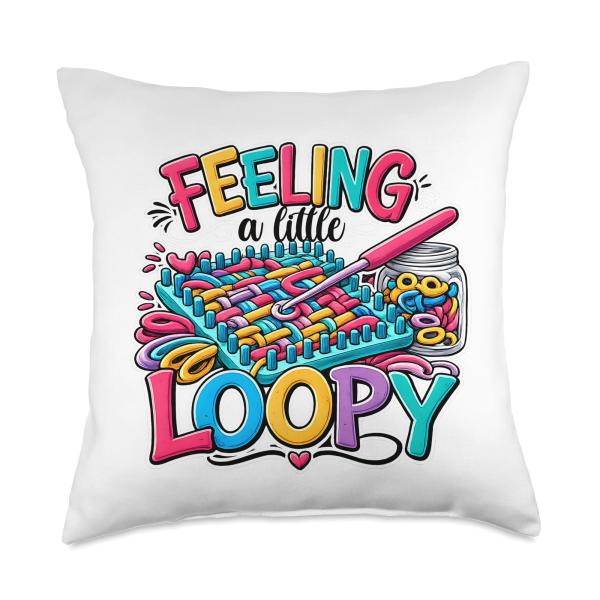 Feeling A Little Loopy Weaving Loom Loops Grandma Crafts Throw Pillow