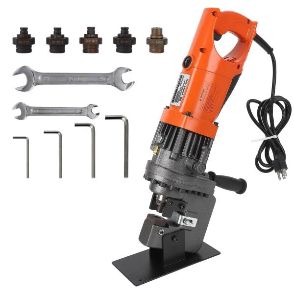 1200W 110V Electric Hydraulic Hole Puncher for Metal Φ1/4"-4/5", Heavy Duty Power Punching Tool, Portable Hydraulic Punch Machine with Carbon Brush 5