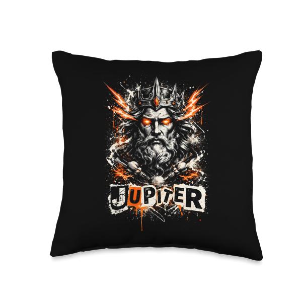 Jupiter the Roman god a Power Mythos Design Throw Pillow