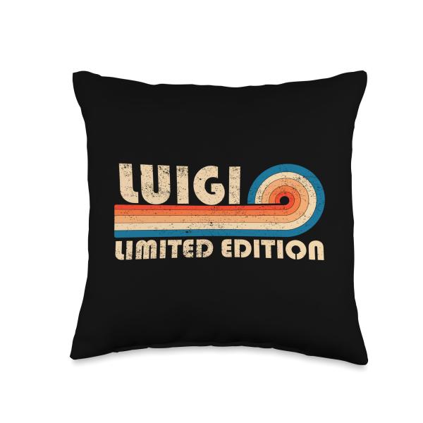 Luigi Retro 70s 80s Sunset Stripe Throw Pillow
