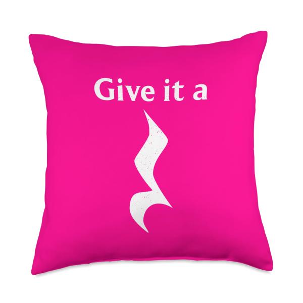 Funny Music Theory Give It A Rest Quarter Note Symbol Joke Throw Pillow