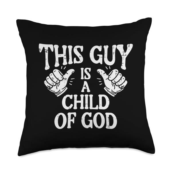 This Guy God Christian Baptism Men Boys Kids Throw Pillow