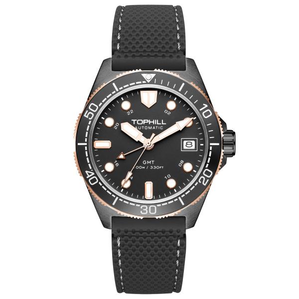 TOPHILL Men Watches Automatic Mechanical Watches - Dive, GMT, Chronograph ＆ Dress Styles | 316L Stainless Steel, Sapphire Crystal, Ceramic Bezel | 5A