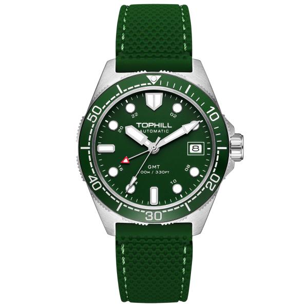 TOPHILL Men Watches Automatic Mechanical Watches - Dive, GMT, Chronograph ＆ Dress Styles | 316L Stainless Steel, Sapphire Crystal, Ceramic Bezel | 5A