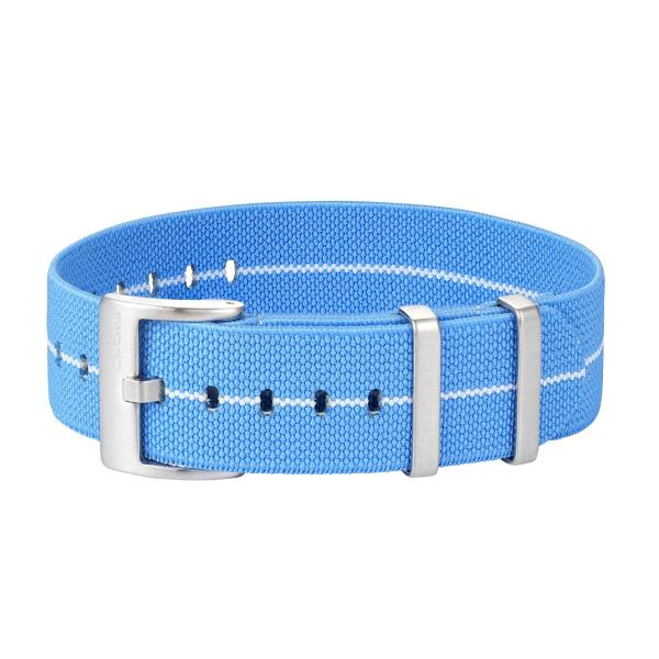BluShark - Pajama Stretch Nylon Watch Strap - Durable, Waterproof Replacement Watch Band for Men ＆ Women | Ballistic, Military | Powder Blue, 20mm, B
