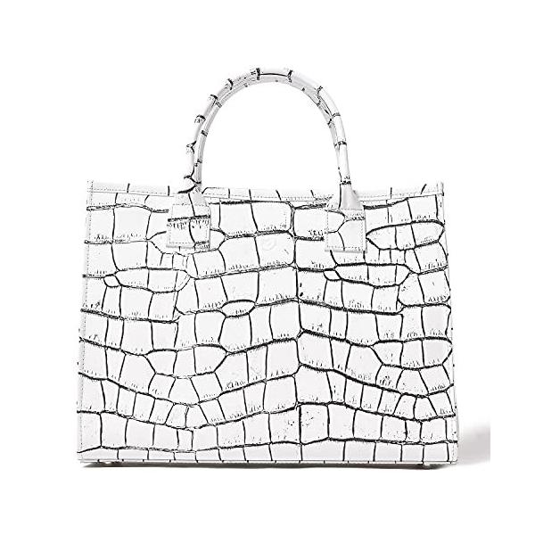 トリプロ / ターコイズ ＧＴ トート ホワイトクロコラインブラック BG