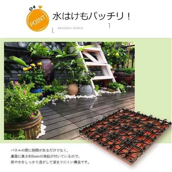 ウッドデッキ 人工木 ウッドパネル 4 86平方用 タイル 人工木 樹脂 Diy 工具 27枚 ベランダ Diy キット 4 86平方用 Pp 2 ベストシャレ
