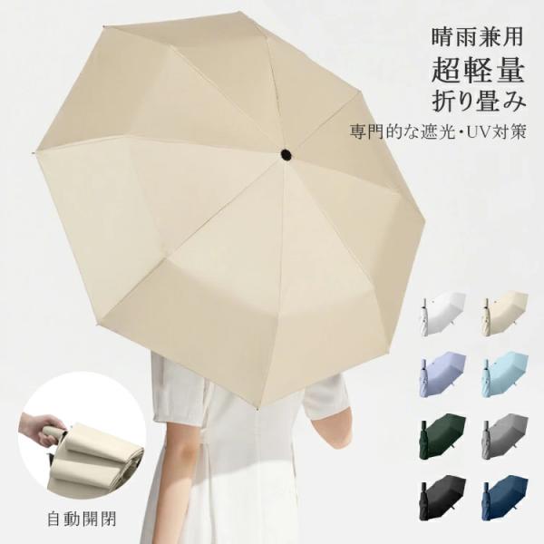 日傘 折りたたみ ワンタッチ 自動開閉 コンパクト 超軽量 折り畳み傘 uvカット 紫外線対策 日焼け対策 メンズ レディース ワンプッシュ おりたたみ傘 晴雨兼用