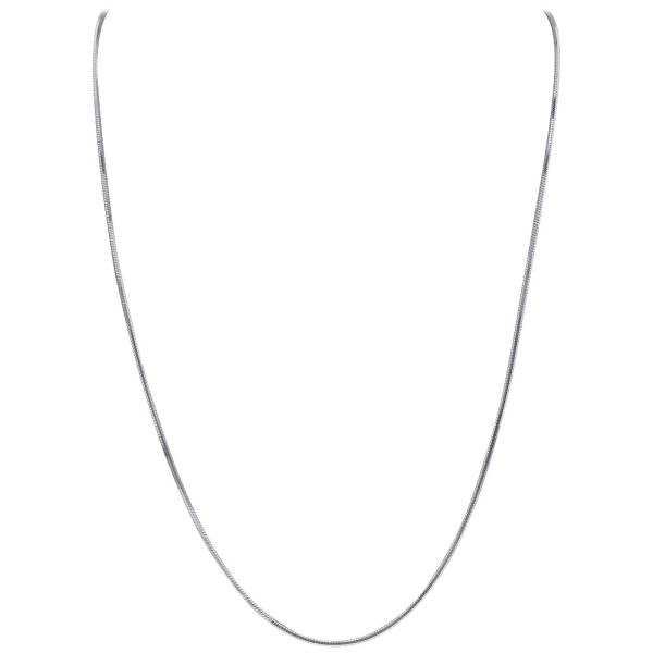 【並行輸入品】Gem Avenue 925スターリングシルバーダイヤモンドネックレス カット スネークチェーン ソリッド 1mm イタリア製