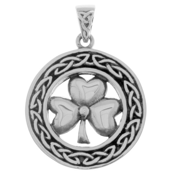 【並行輸入品】ジュエリートレンドスターリングシルバーケルト幸運クローバーシャムロックペンダント Jewelry Trends Celtic Go