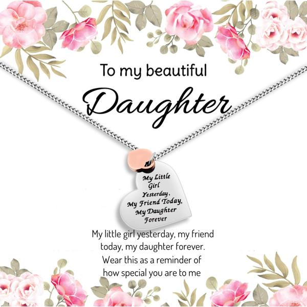 【並行輸入品】「My Little Girl Yesterday My Friend Today My Daughter Forever」ハート
