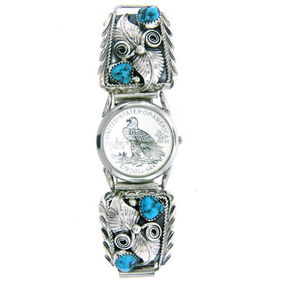 【並行輸入品】Rich Peel Made in USA by Navajo Artist David Morris Men's Turquo