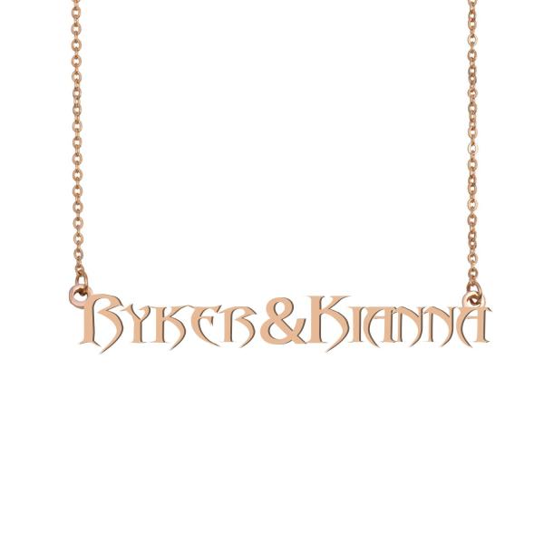 【並行輸入品】HUAN XUN Custom Simple Special Gold Name Necklace Jewelry Gifts