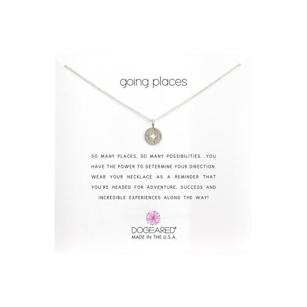 【並行輸入品】Dogeared Going Places Compass Reminder Necklace Sterling Silver