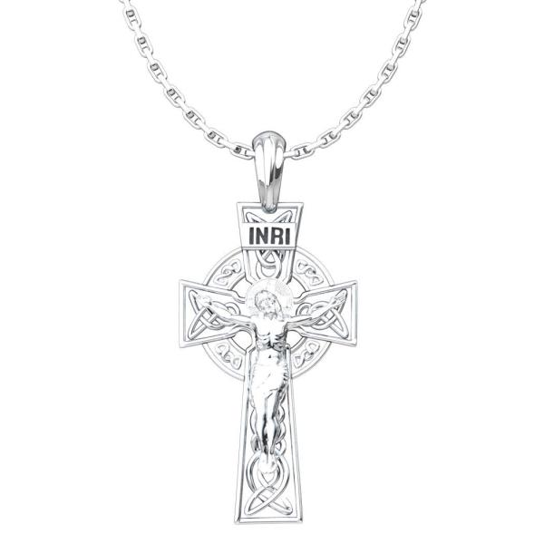 【並行輸入品】Logos Trading Post Celtic Cross with INRI Crucifix Pendant Neckl