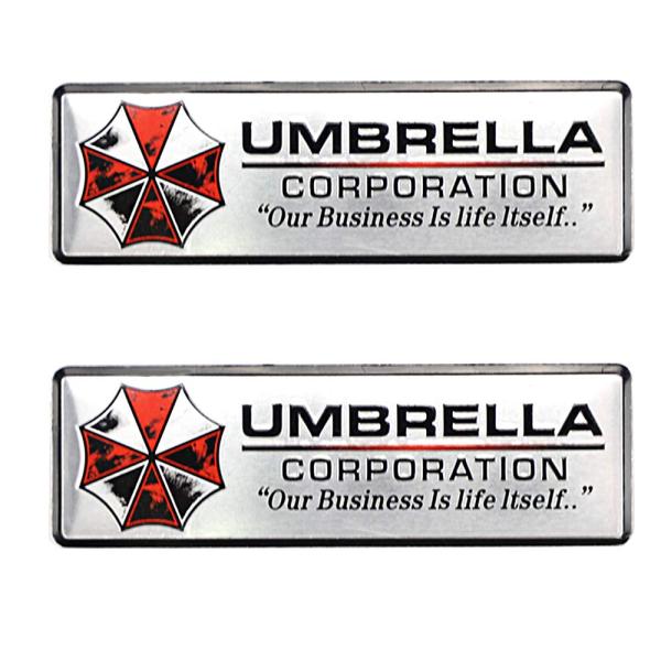 【並行輸入品】COMK 2p Umbrella Corporation Embelm Aluminum Badge Fit For Chevy